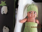 celluloid doll green paper dress_01